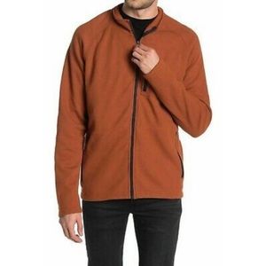 TAILOR VINTAGE Gingerbread Waffle Knit Full Zip Fleece Jacket Sz XL